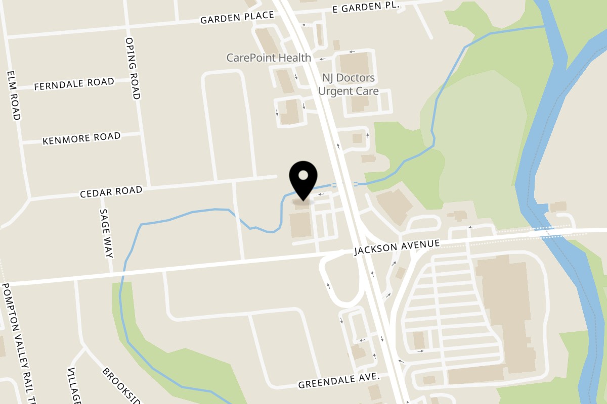 Map showing the location of Stefano's Pizzeria on 569 NJ-23 in Pompton Plains